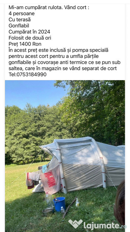 Cort 4 persoane gonflabil