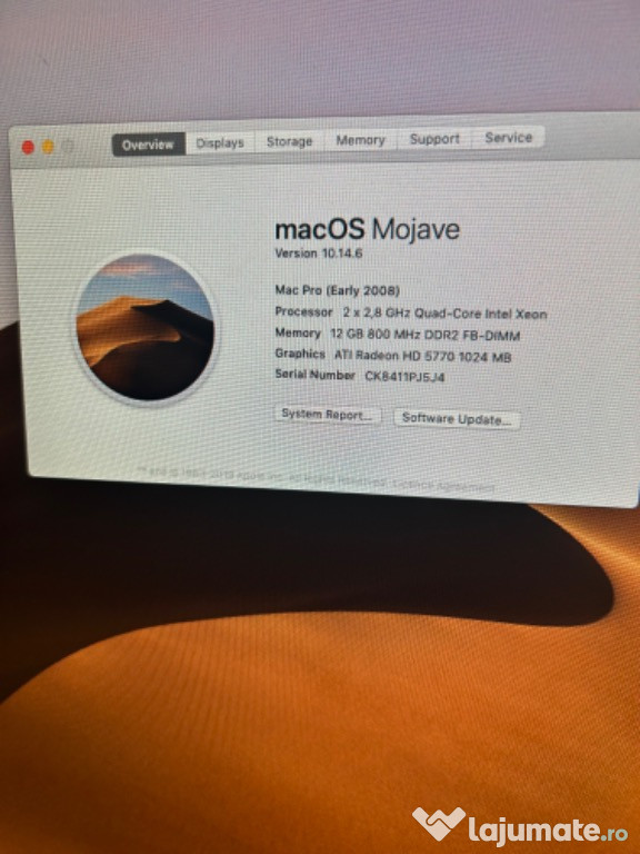 MacPro 3.1, Quad-Core 2*2.8 GHz