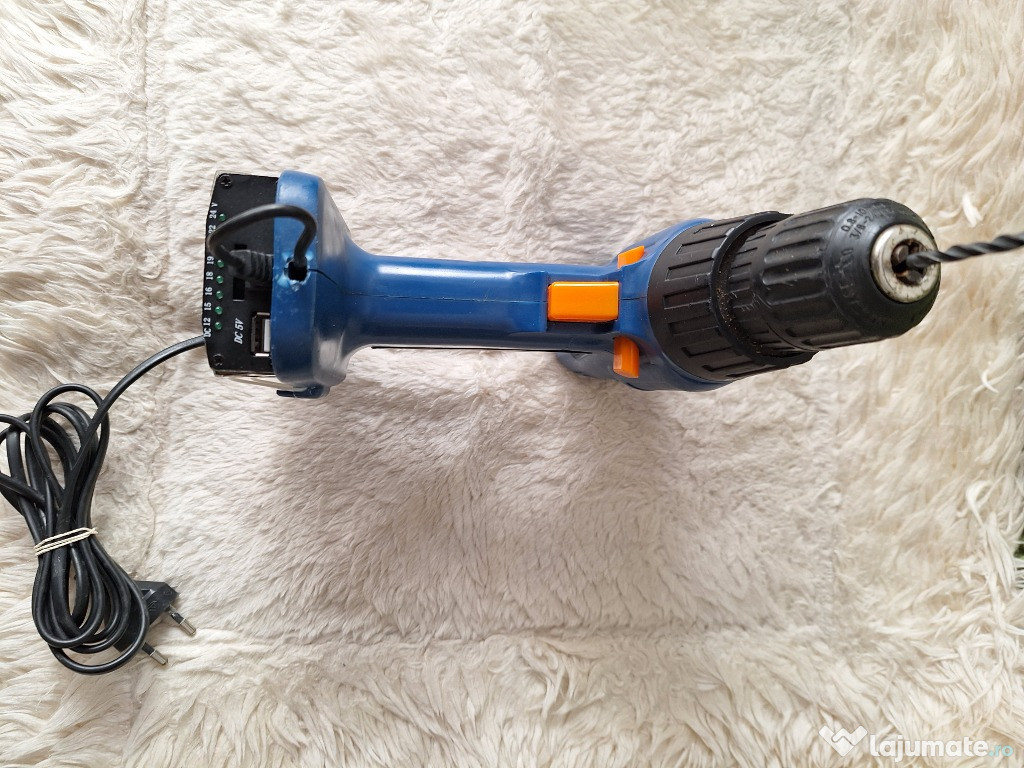 Bormasina de gaurit si insurubat, alimentare 220 v, priza USB