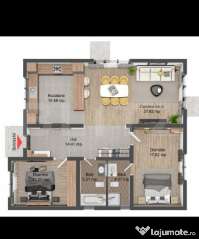Casa plan parter 3 camere,Halchiu