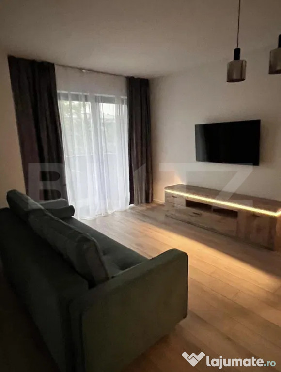 Apartament mobilat modern cu 2 camere, Terasa, 55 mp, parca