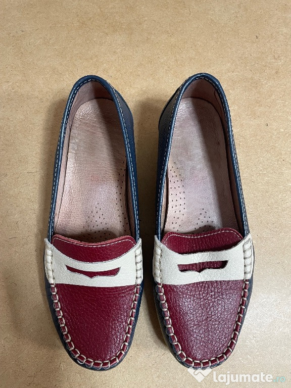 Mocasini din Piele, Multicolori (Mărimea 36) - Stare Excelentă!
