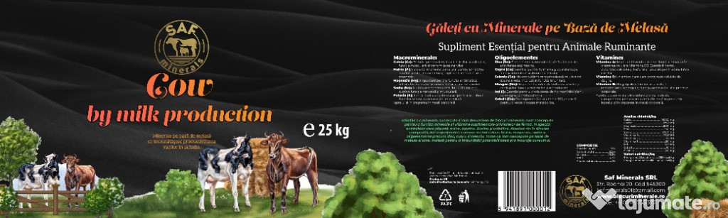 Block mineral pe bază de melasă și săruri minerale