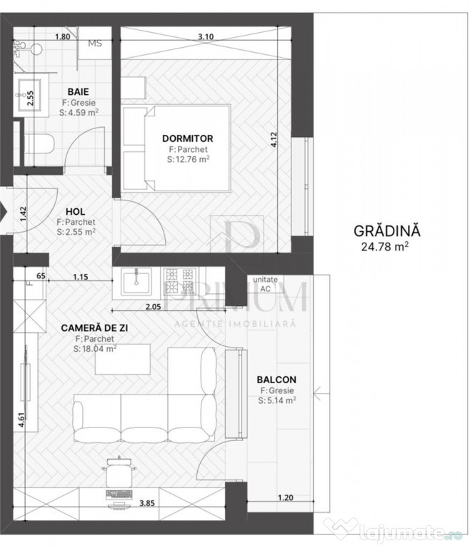 GIROC - 2 Camere - Gradina privata - Predare imediata