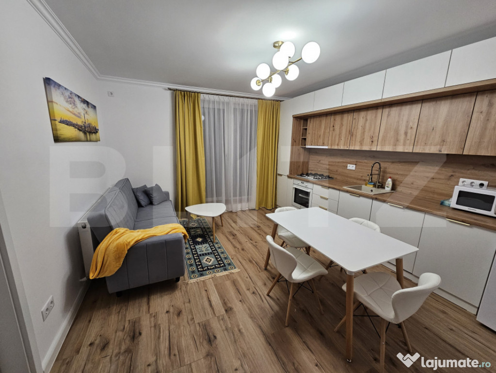 Apartament super finisat si mobilat, 42mp, dressing, zona B