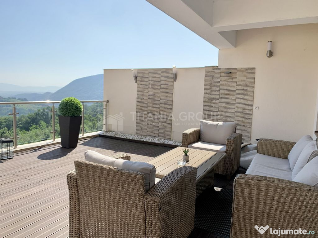 Apartament superb 3 camere+ terasa 35 mp+garaj, privelist...