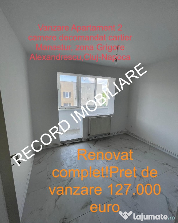 Apartament RENOVAT 2 camere dec, zona Grigore Alexandrescu, Manastur