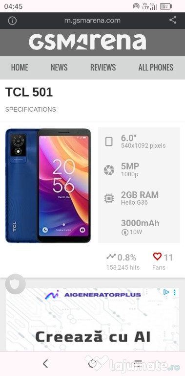 Smartwach Nou cu suport cartela SIM