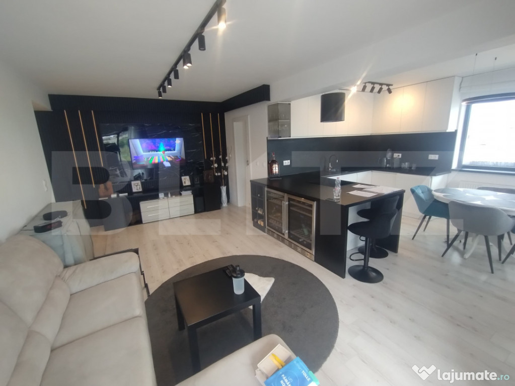 Apartament in bloc nou, cu 3 camere,75 mp,etaj 1,zona Pensiu