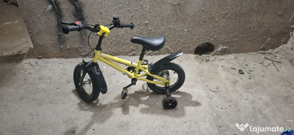 Bicicletă pentru copii (2-5 ani) - 12 inch, cu roți ajutătoare
