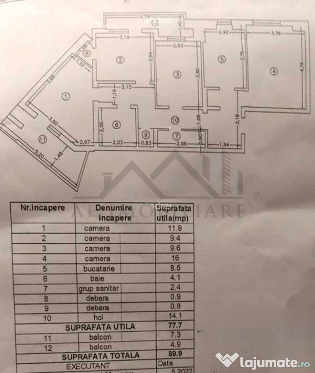 Apartament 4 camere Frumoasa - Lidl