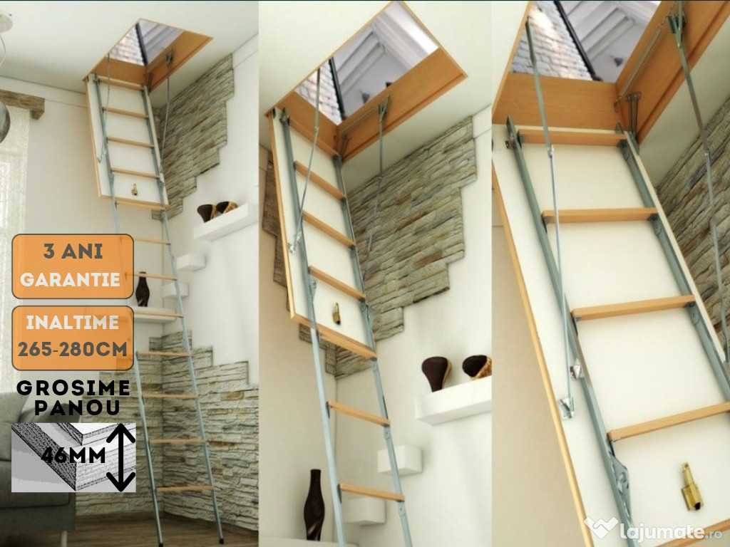 Scara 110x70x280 pod/mansarda pliabil din metal