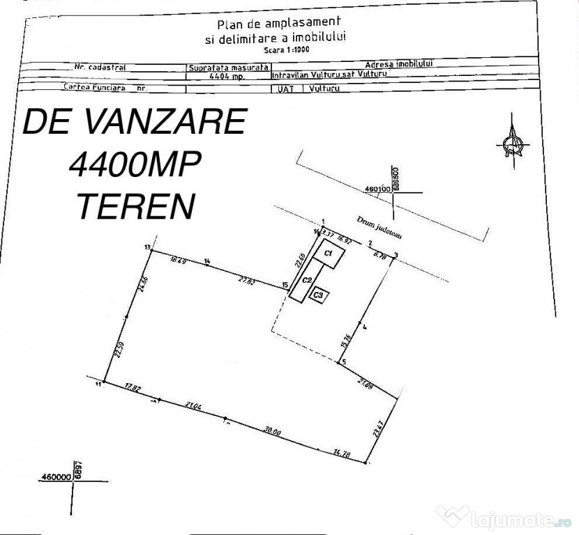 De vânzare – Casă și teren în localitatea Vulturu, jud. Vrancea
