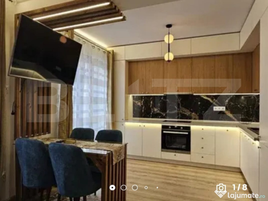 Apartament 2 camere Lux, ultrafinisat, mobilat complet, tera