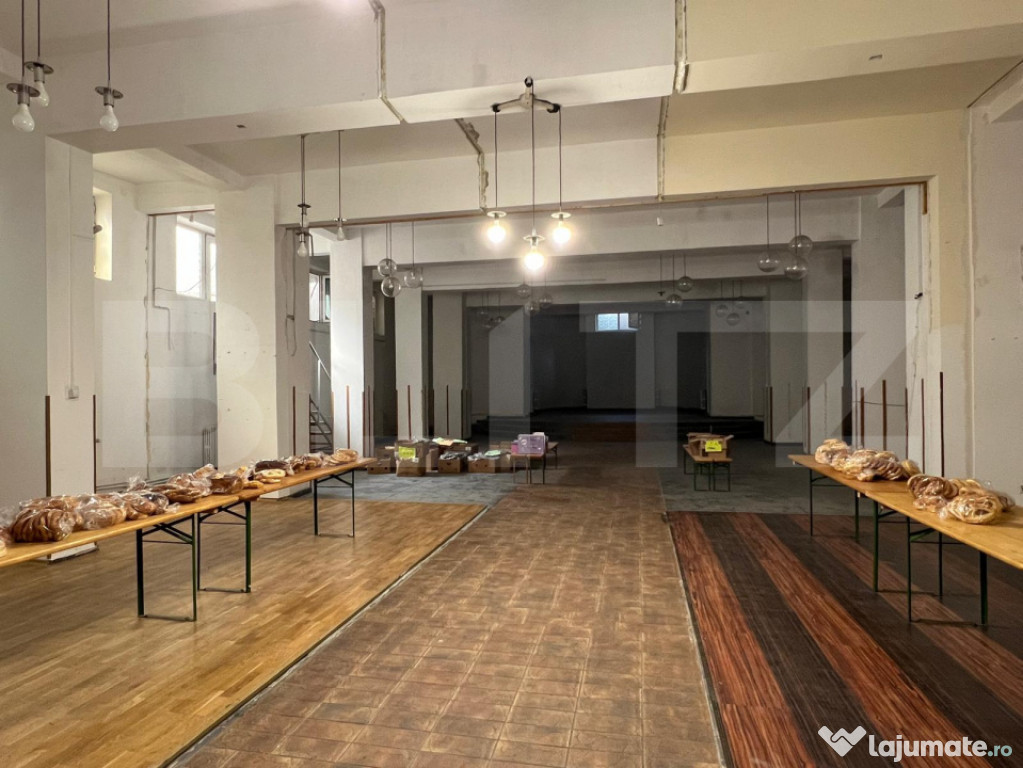 Spațiu generos de închiriat – demisol, 300 mp, Mănășt