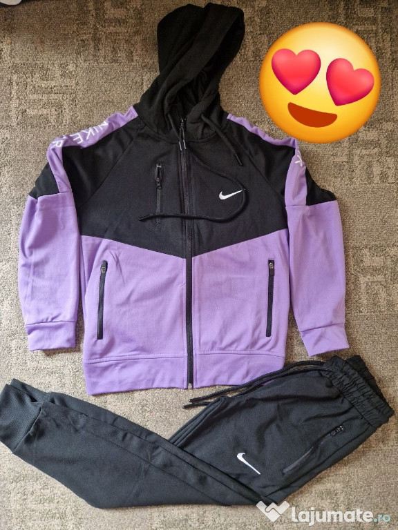 Trening fete Nike mov/negru