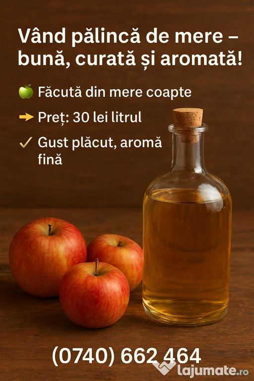 Vând pălincă de mere