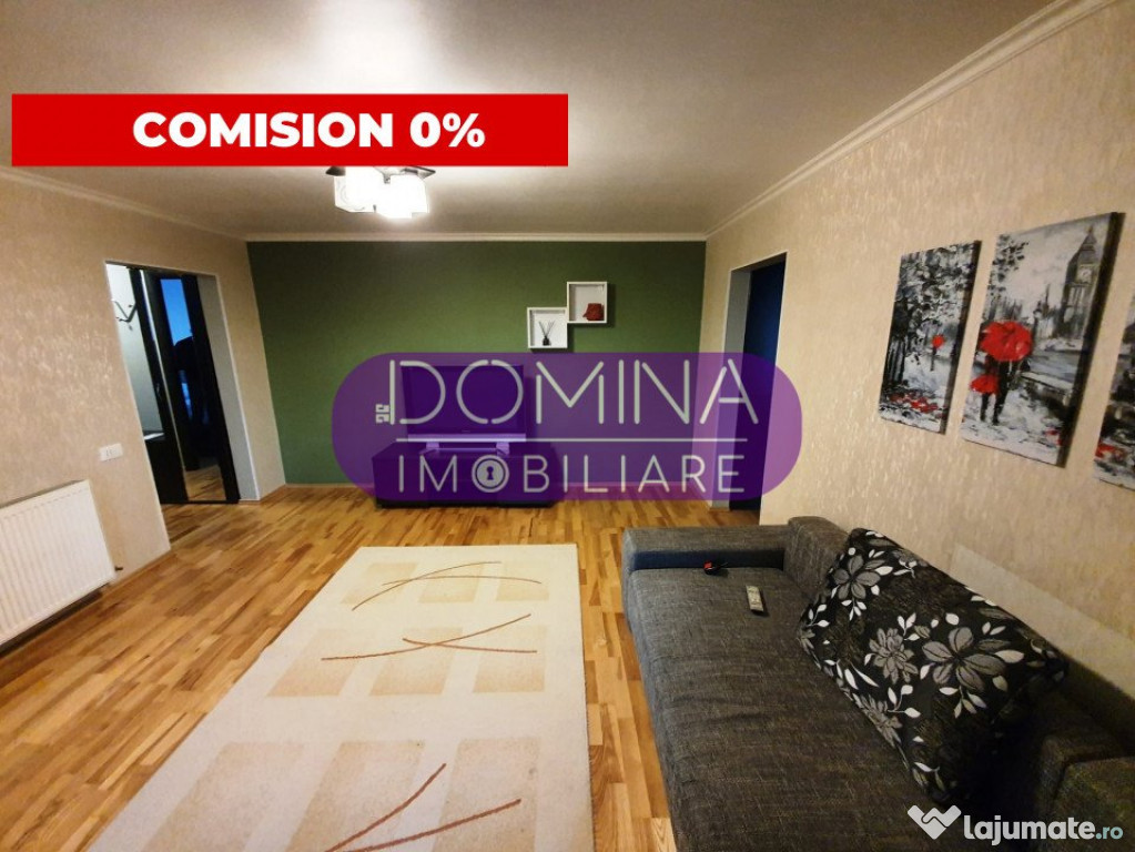 Apartament 2 camere transformat în 3, et. 1, zonă central?