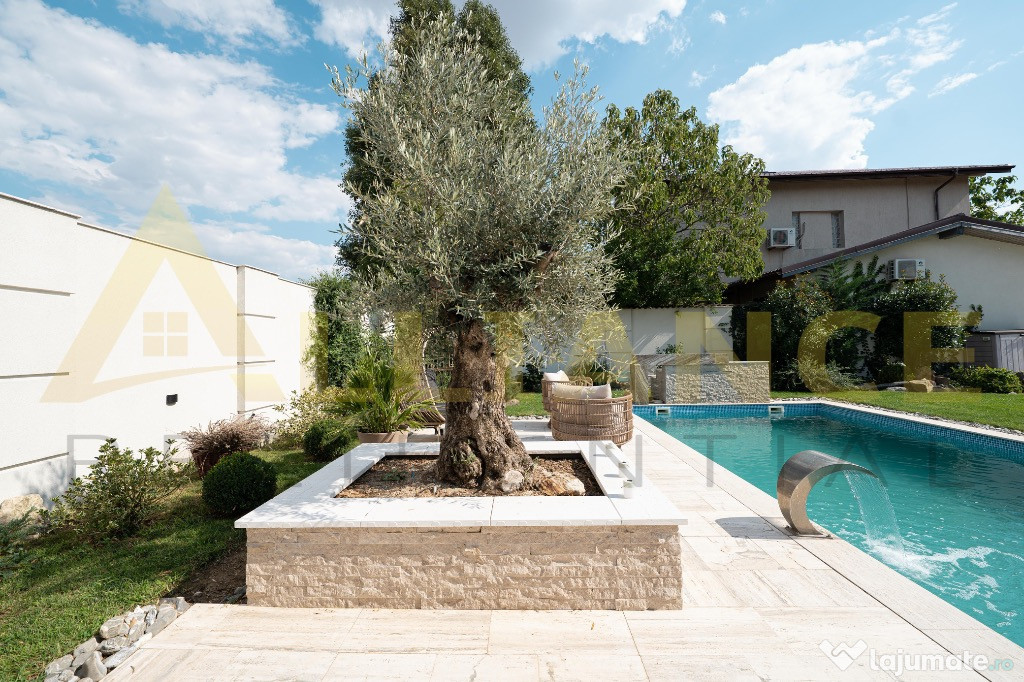 || RESEDINTA EXCLUSIVISTA CU PISCINA ||3 dormitoare-5 bai|| Teren 850