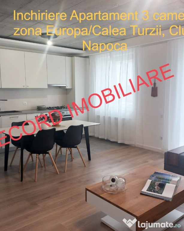 Apartament 3 cam,2 bai,et.1 din 2,parcare Cartier Europa,Calea Turzii