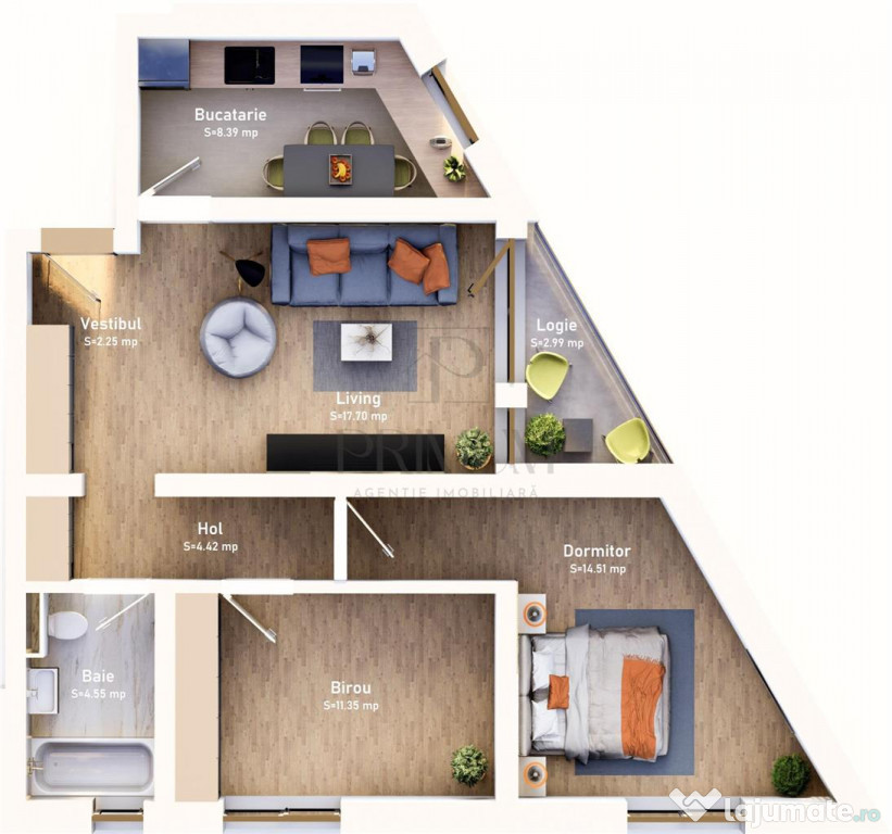 COMISION 0%!!! Mehala - 3 camere - decomandat - BLOC NOU - C