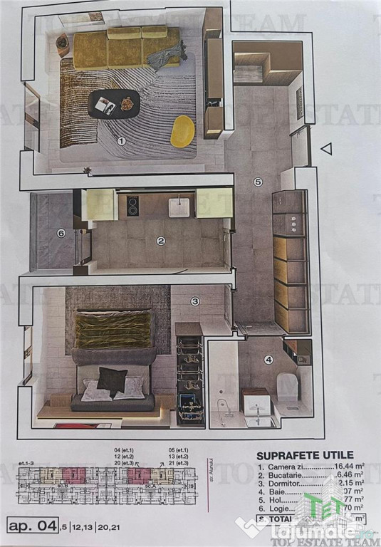 Apartament modern 2 camere, toate utilitatile,incalzire in