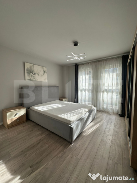 Apartament 57 mp, balcon, parcare, mobilat modern, zona Eroi
