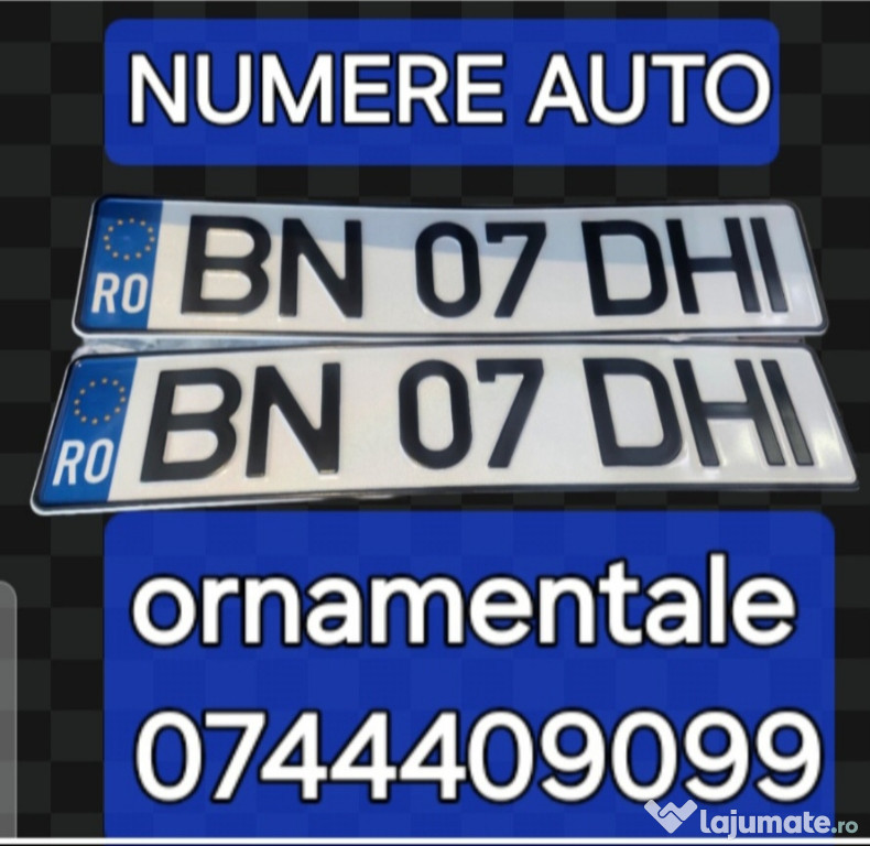 Numere auto ornamentale facem la comanda
