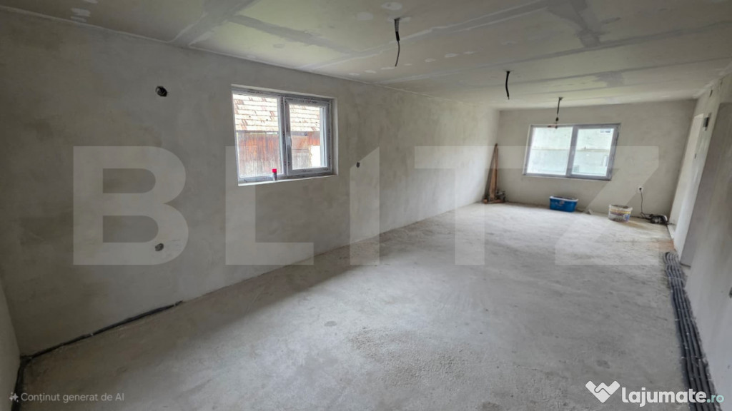 Casa pe un nivel, 80 mp, toate utilitatile in Bistrita