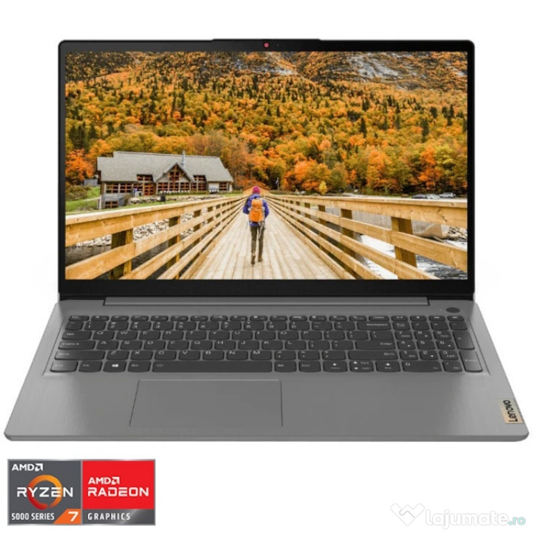 Laptop Lenovo Ideapad 3 AMD Ryzen™ 7 5700U, 17.3", HD+ 12GB, 512GB SSD