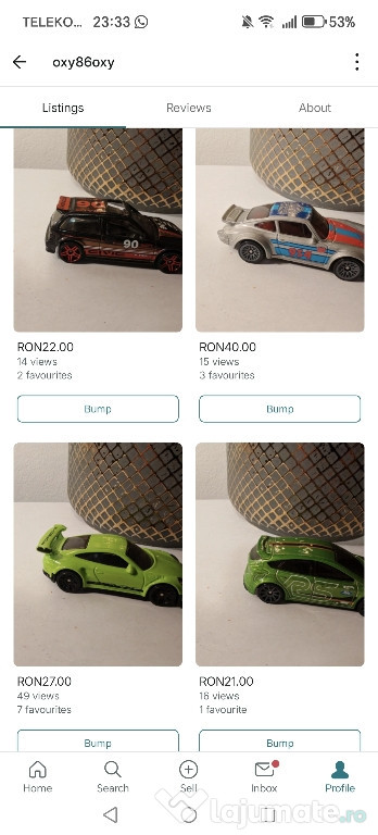Vand masinute Hot Wheels si alte Marci, scara 1:64 800 masinute