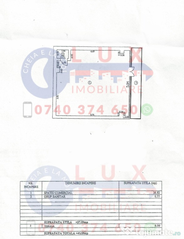 ID 8267 DE ÎNCHIRIAT - Spațiu comercial ULTRACENTRAL