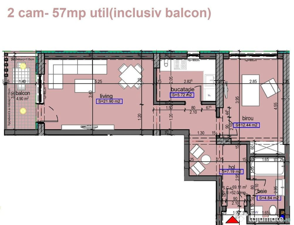 Apartament 2 camere Tomis Nord Campus