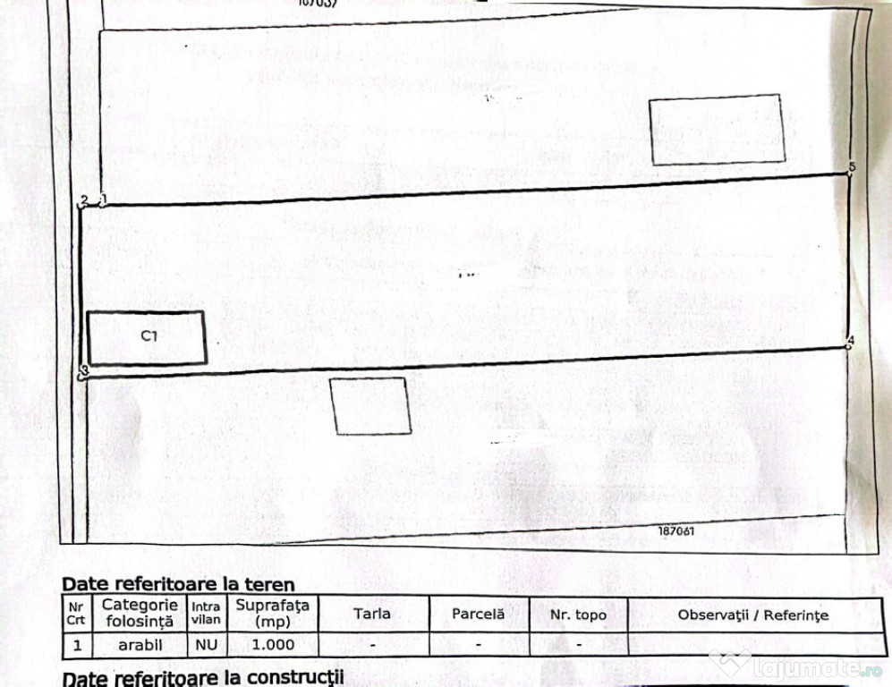 Teren 10 arii extravilan – zona Careiului