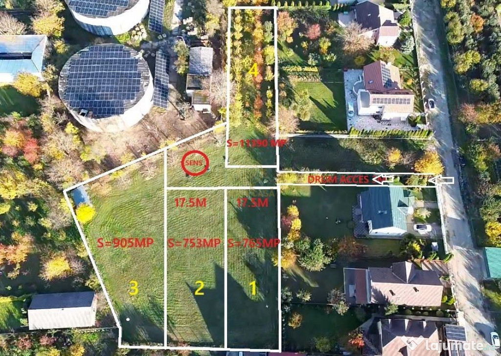 De Vanzare Parcele de Teren Intravilan -Strada Platanului...