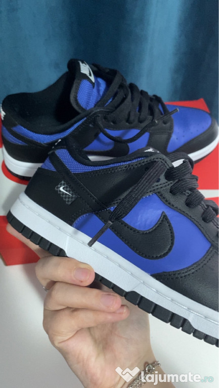 Nike dunk ORIGINALI albastru negru alb,noi