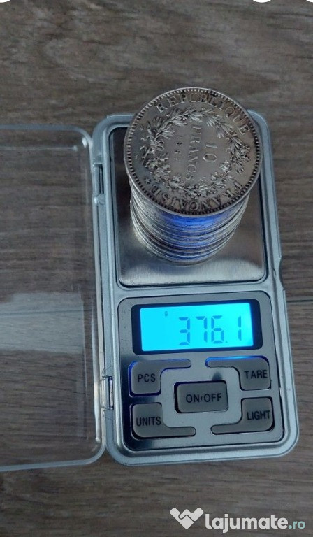 Monede de argint 10 Francs – 15 bucăți, 376gr