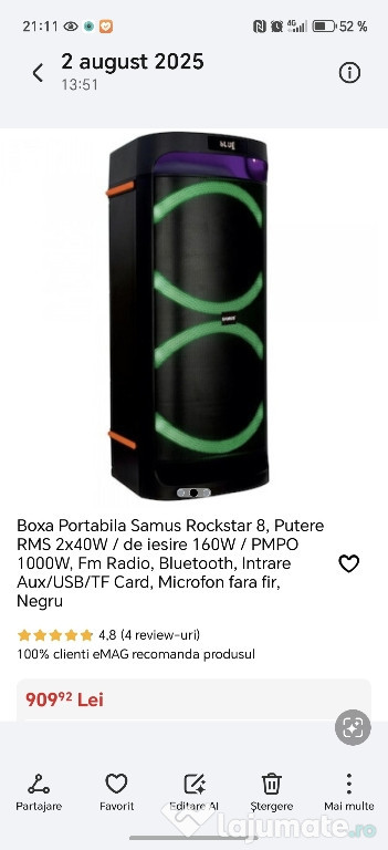Boxă portabilă Samus