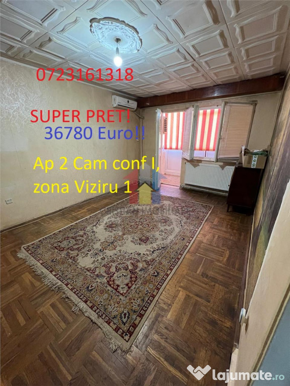 SUPER PRET! Mare-57mp, 2 camere confort 1, zona Viziru 1 ba