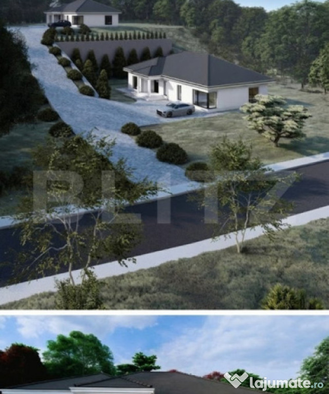 Casă superbă pe un nivel, 144 mp utili + mansarda 80 mp- P