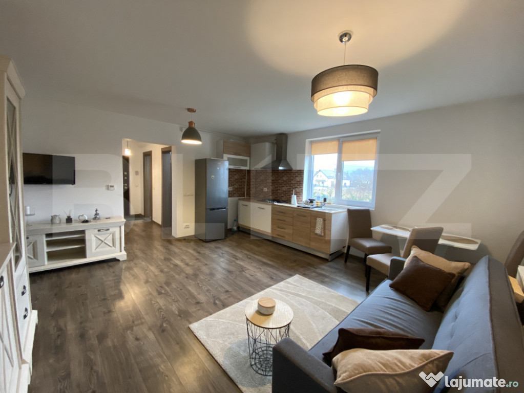 Apartament cochet 50 mp utili, terasă 6 mp, parcare – com