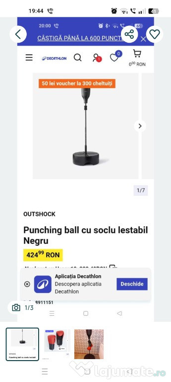 Sac de box+ mănuși nou