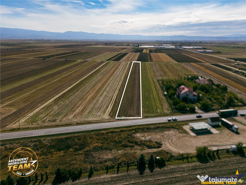 FILM! Teren intravilan 7.500 mp, deschidere dubla, DN11 (E57