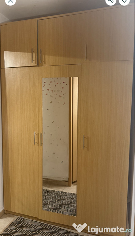 Dulap garderobă - mare cu oglindă