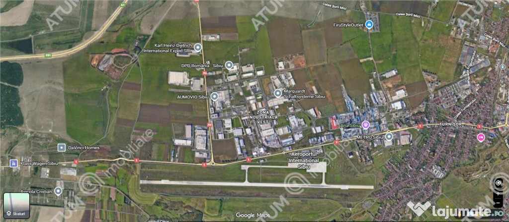 Teren intravilan cu destinatie industriala 14800 mp cu PUZ