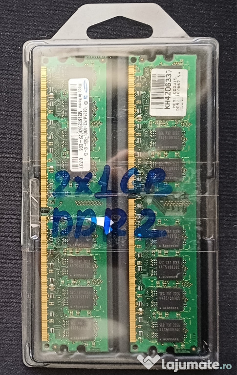 Kit Memorie RAM DDR2 Desktop SAMSUNG 667MHz 1.8V CL5