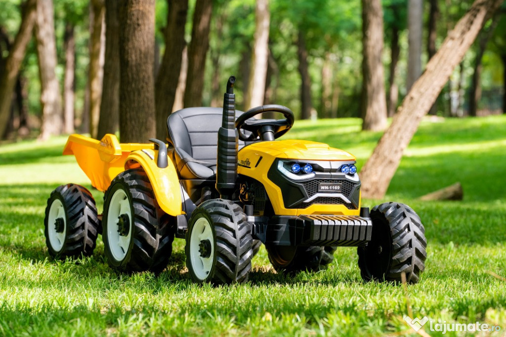 Tractoras electric Kinderauto 1804 2x45W 12V remorca basculabila