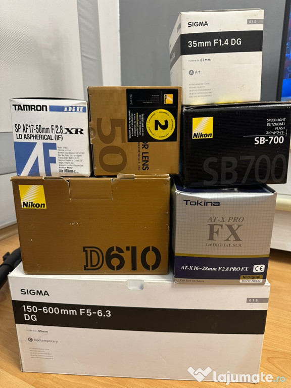 Kit foto complet Nikon, Sigma, Tamron & Tokina — Nou