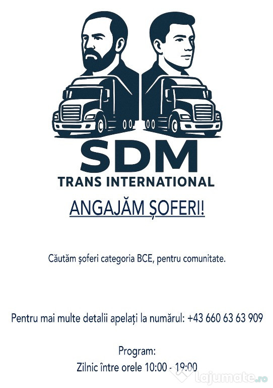 Angajăm Șofer Comunitate