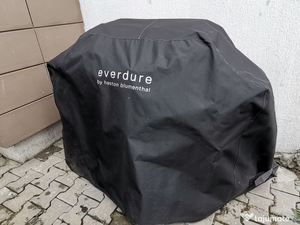 Gratar cu 3 arzatoare separate si termometru - NOU + husa protectie